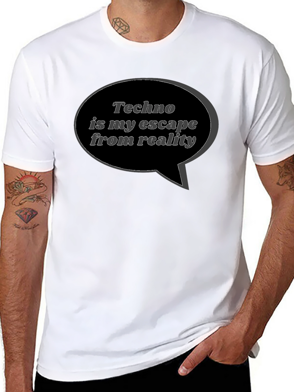 Techno is My Escape Black T-Shirt