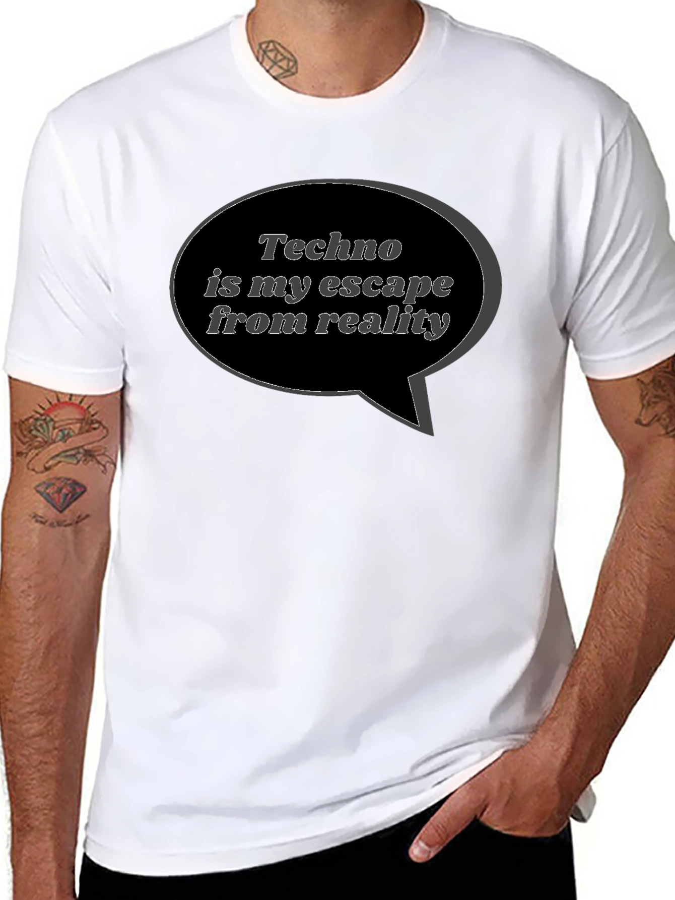 Techno is My Escape Black T-Shirt