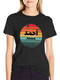 Ahmed Retro Sunset Personalized T-Shirt