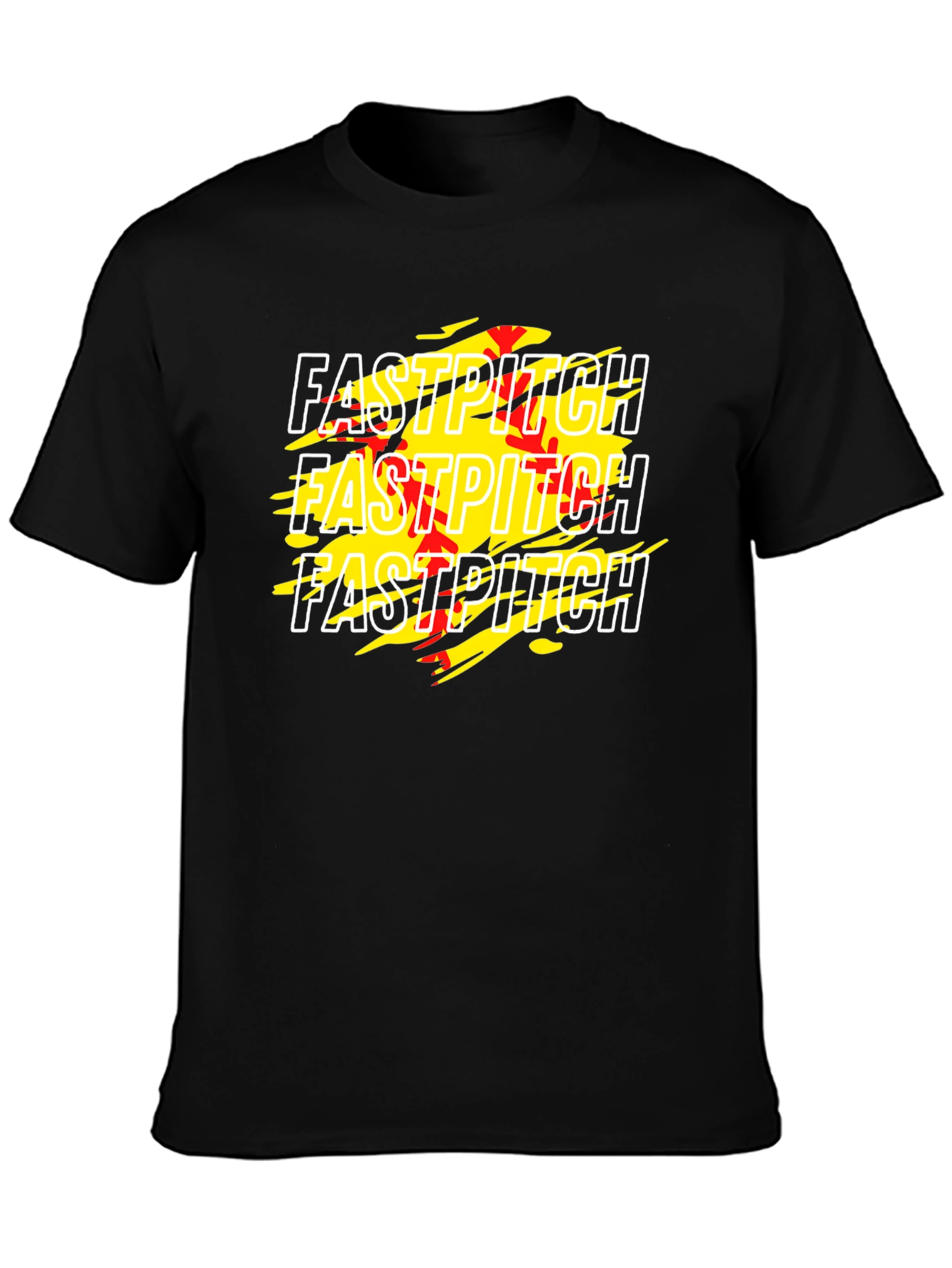 Fastpitch Graphic Tee - Black Cotton T-Shirt