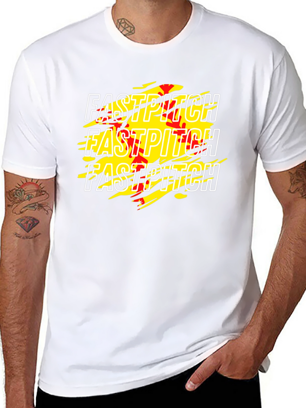 Fastpitch Graphic Tee - Black Cotton T-Shirt