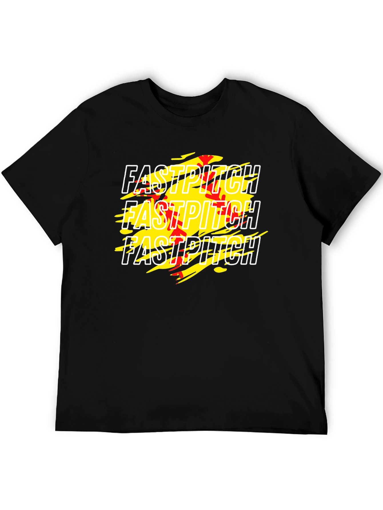 Fastpitch Graphic Tee - Black Cotton T-Shirt