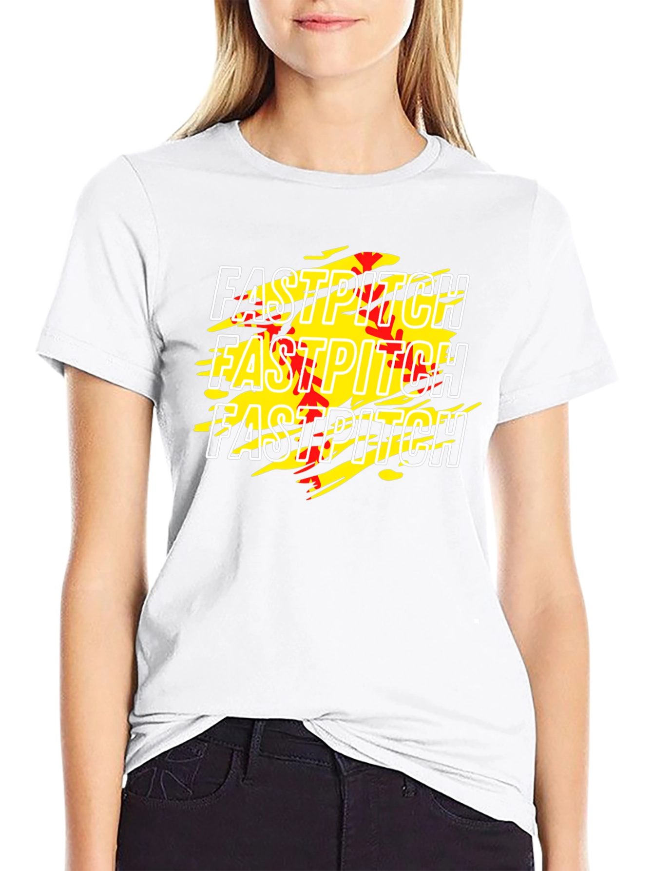 Fastpitch Graphic Tee - Black Cotton T-Shirt