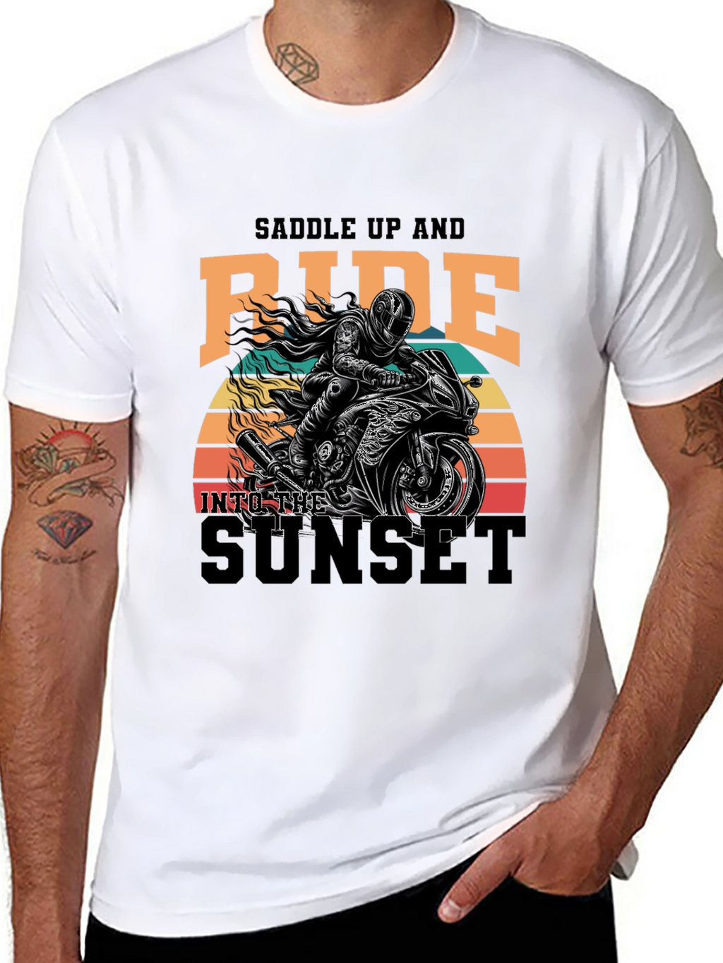 Saddle Up & Ride Biker T-Shirt