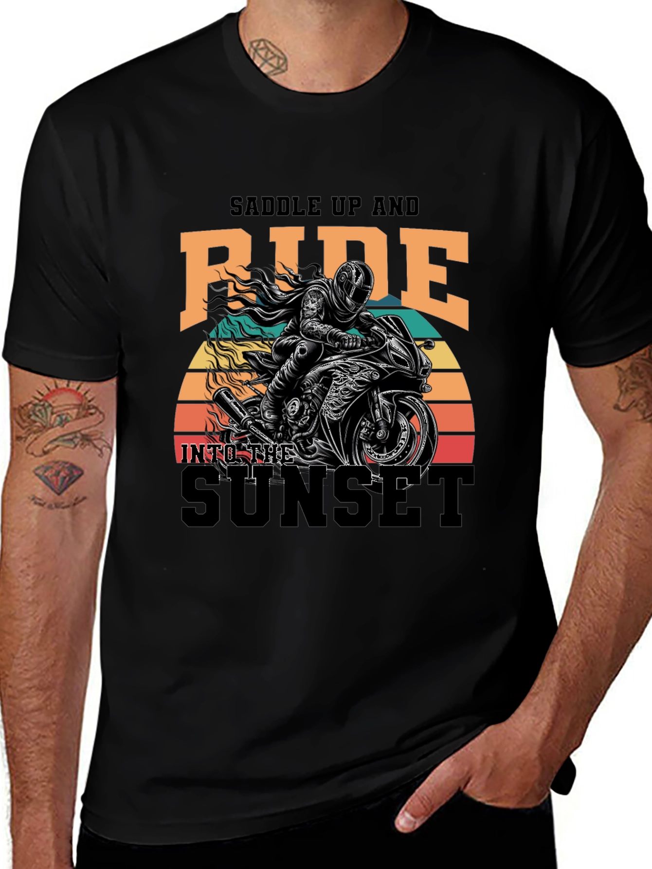 Saddle Up & Ride Biker T-Shirt