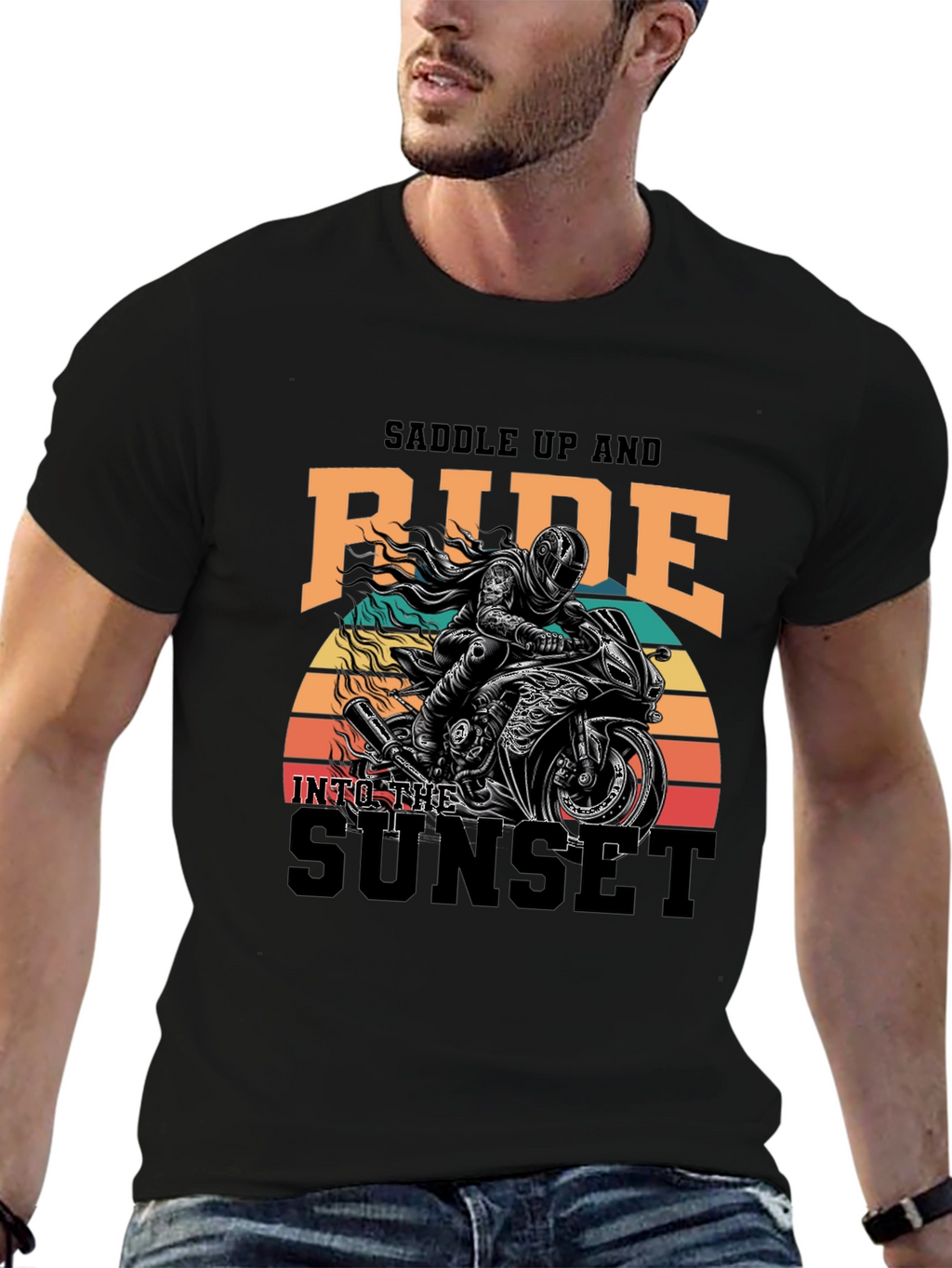 Saddle Up & Ride Biker T-Shirt