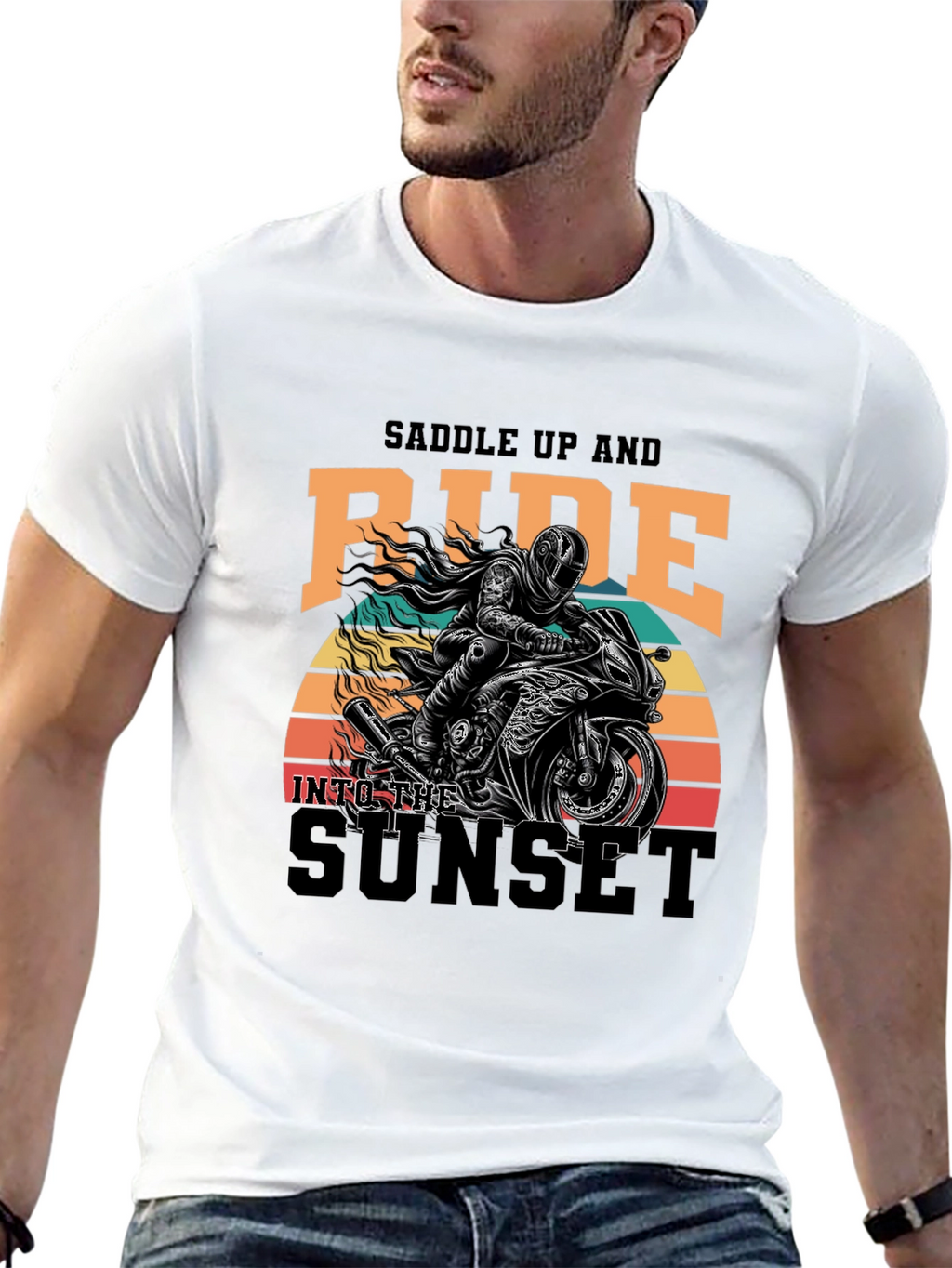 Saddle Up & Ride Biker T-Shirt