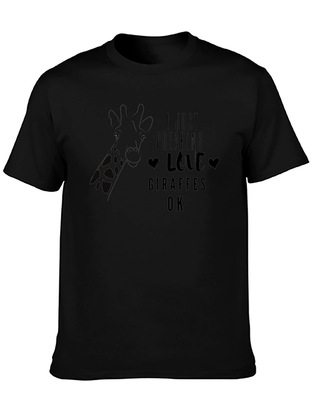 I Love Giraffes T-Shirt Animal Graphic Tee