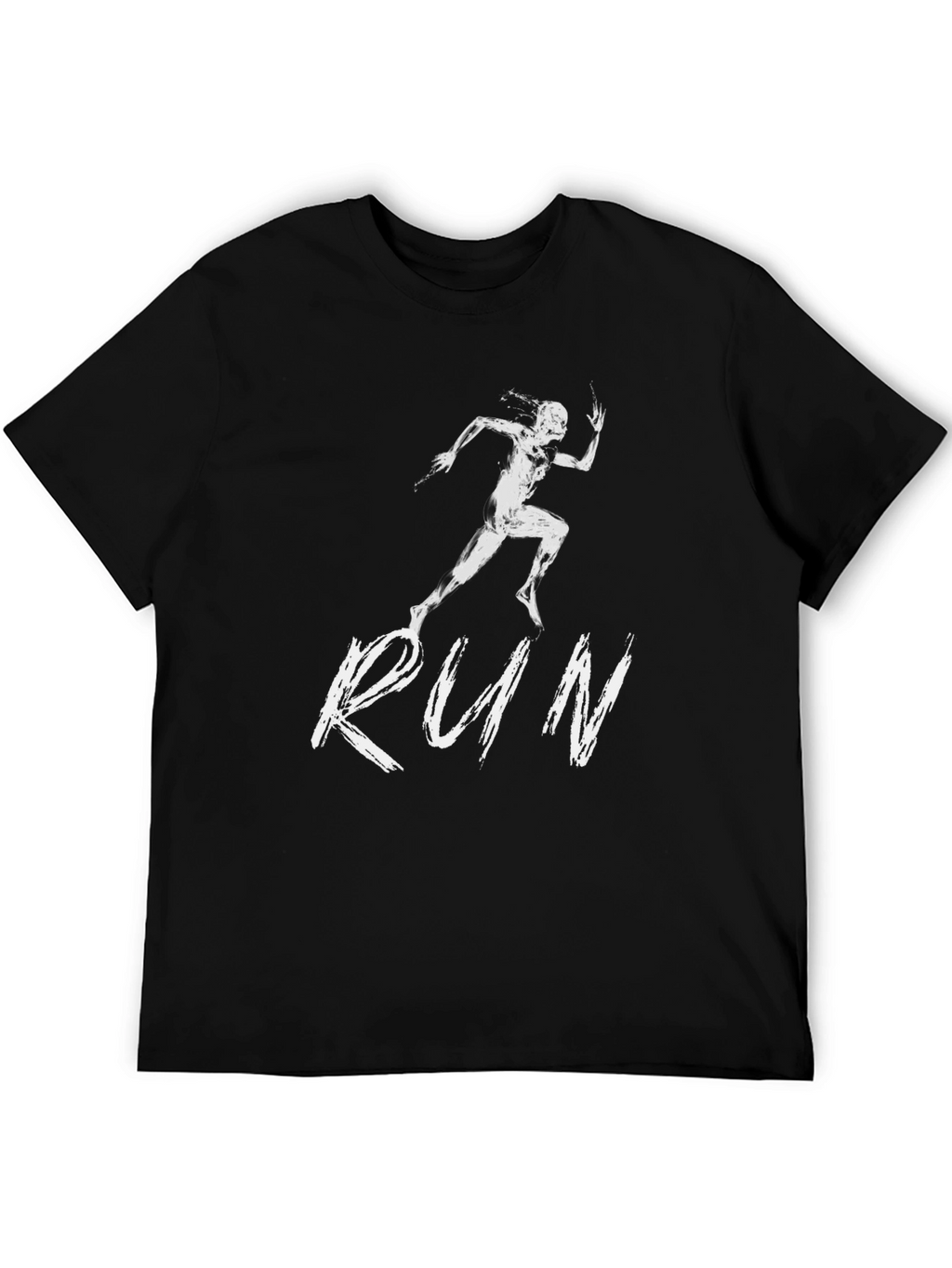 Mens Black RUN Graphic Tee