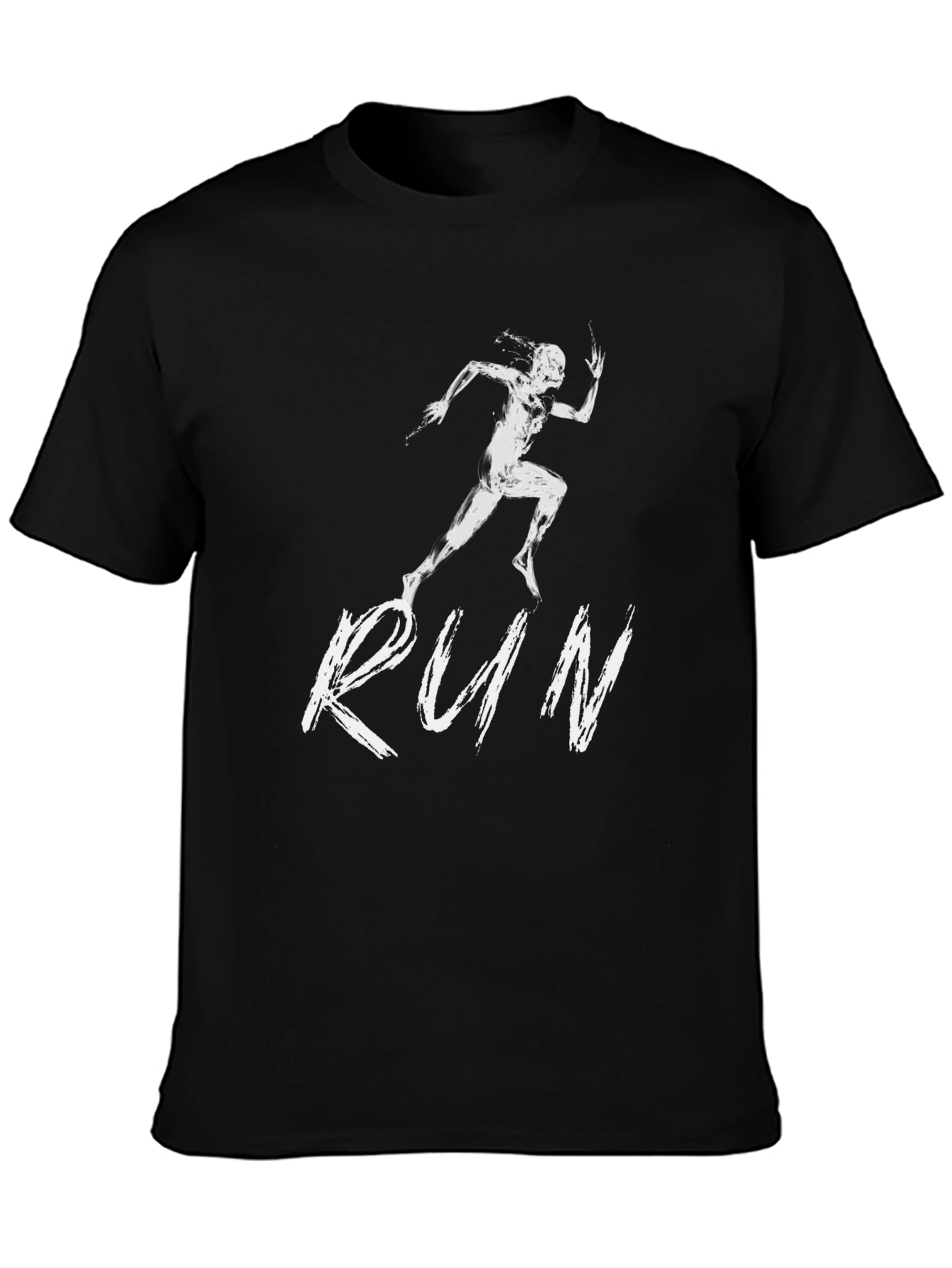 Mens Black RUN Graphic Tee
