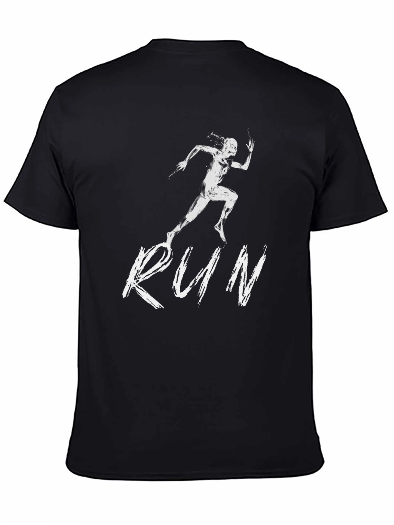 Mens Black RUN Graphic Tee