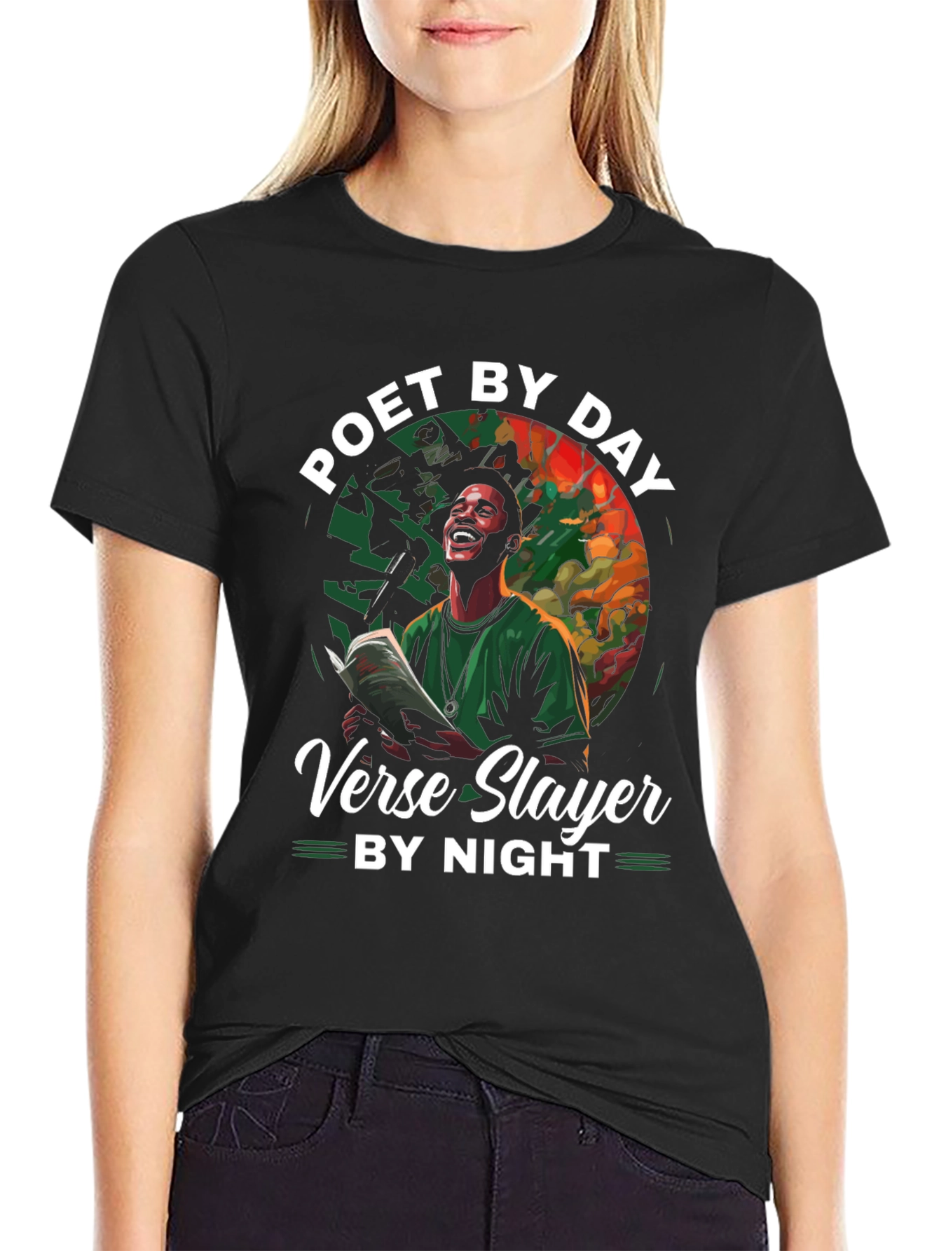 Poet by Day Verse Slayer by Night Graphic Tee