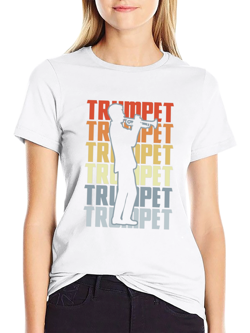 Trumpet Player Graphic T-Shirt - Retro Music Tee