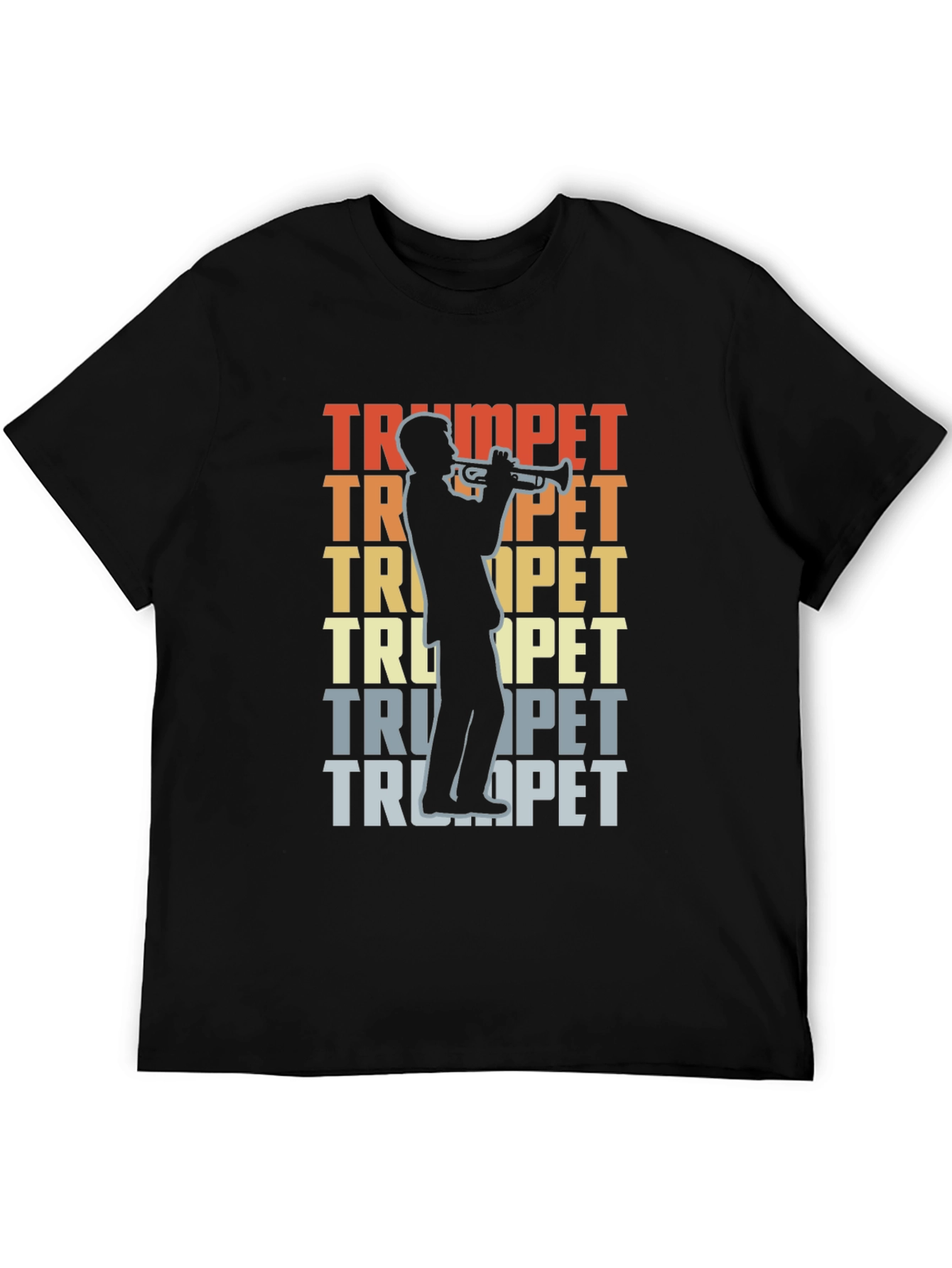 Trumpet Player Graphic T-Shirt - Retro Music Tee
