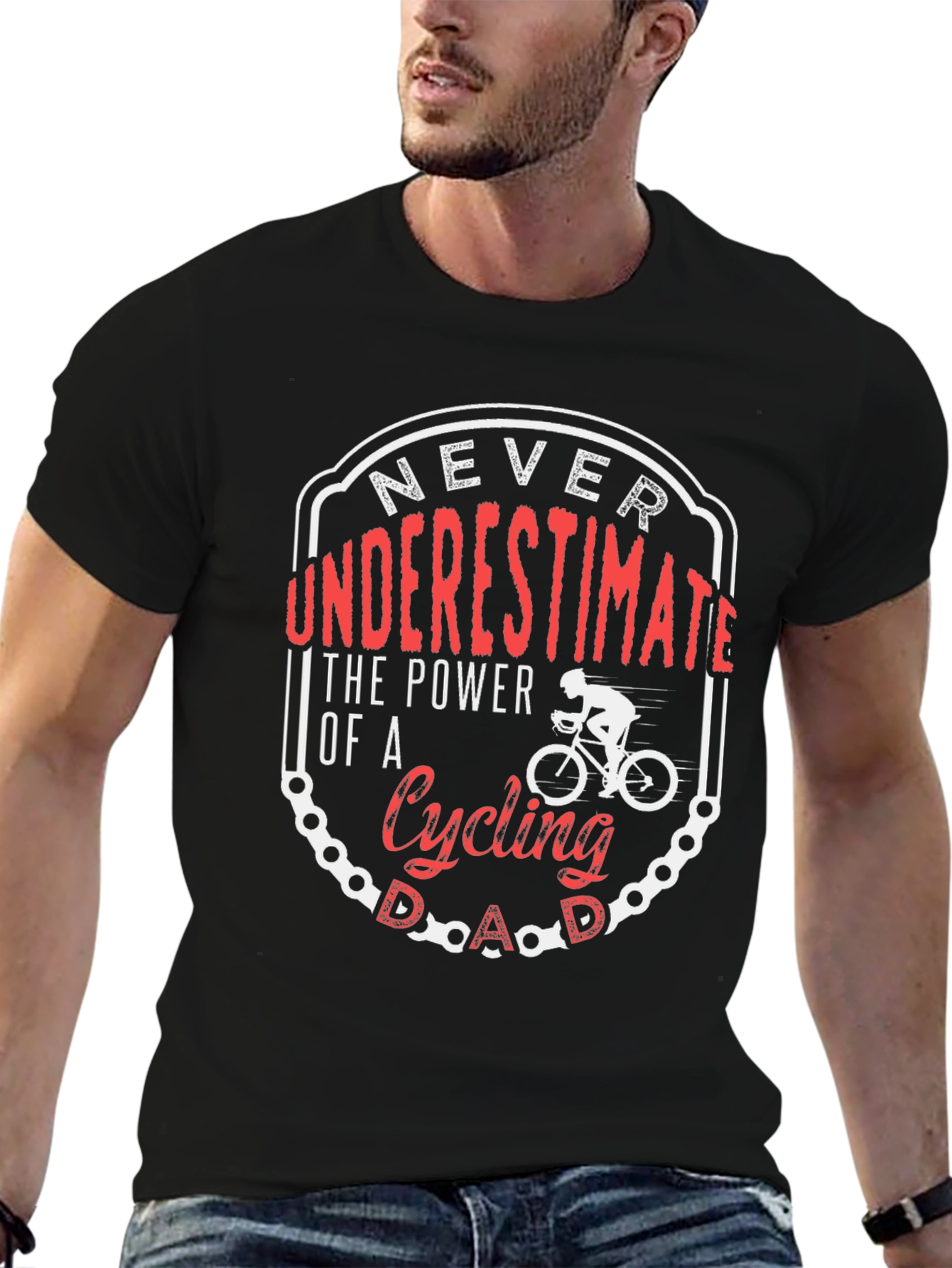 Cycling Dad T-Shirt: Never Underestimate the Power!