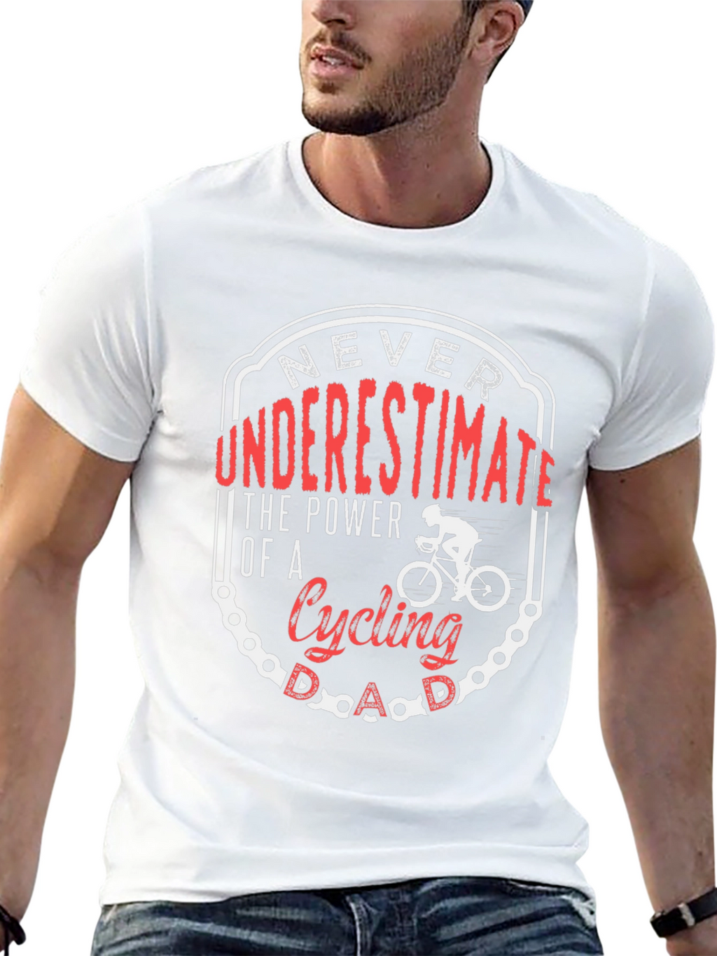 Cycling Dad T-Shirt: Never Underestimate the Power!