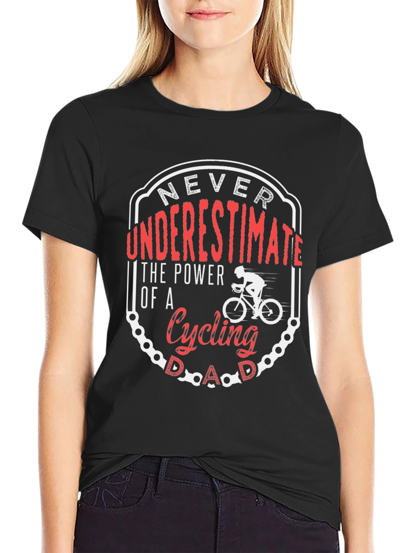 Cycling Dad T-Shirt: Never Underestimate the Power!