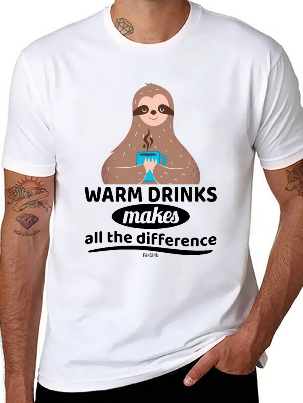 Sloth Warm Drinks Graphic Tee