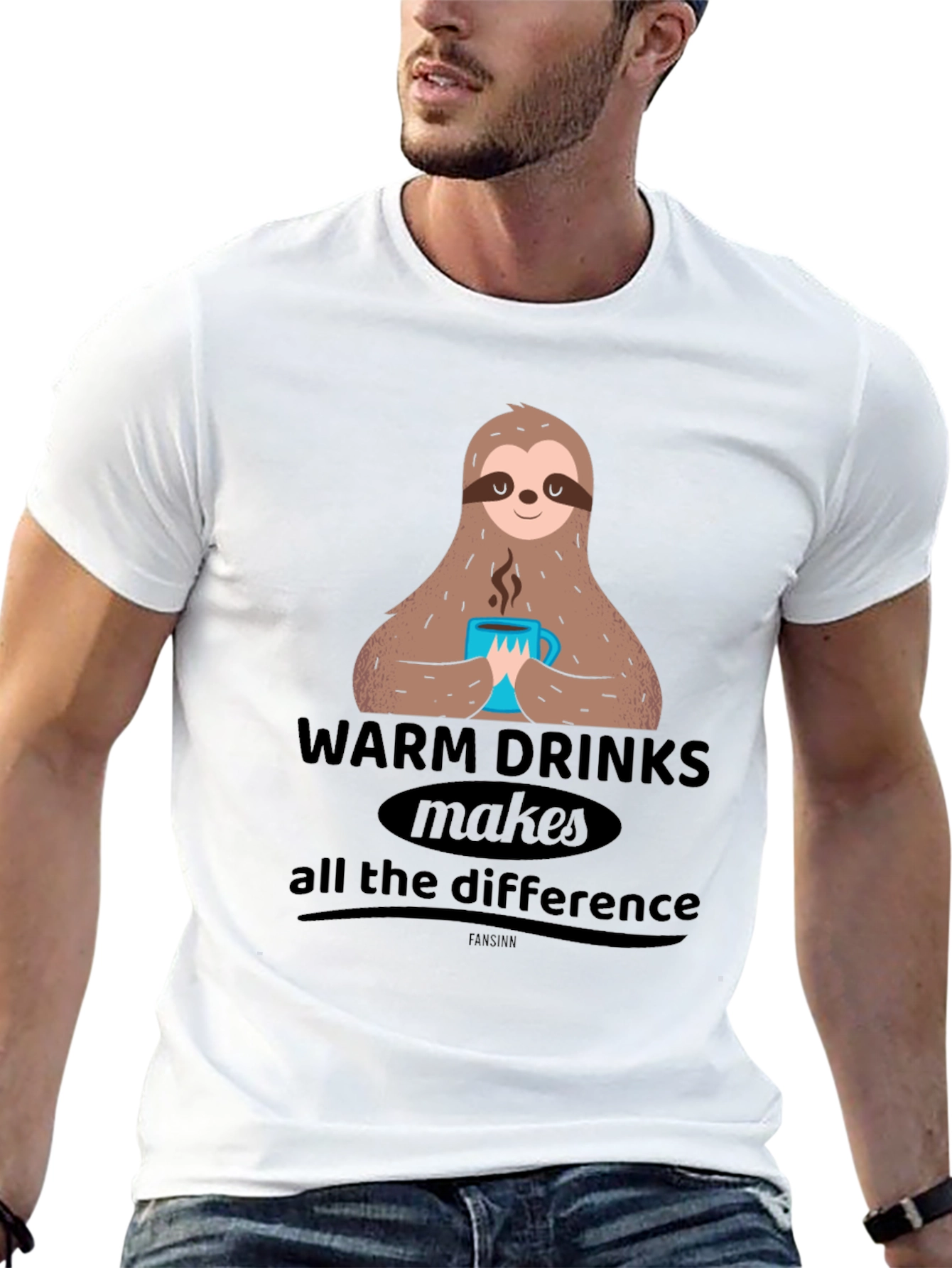 Sloth Warm Drinks Graphic Tee