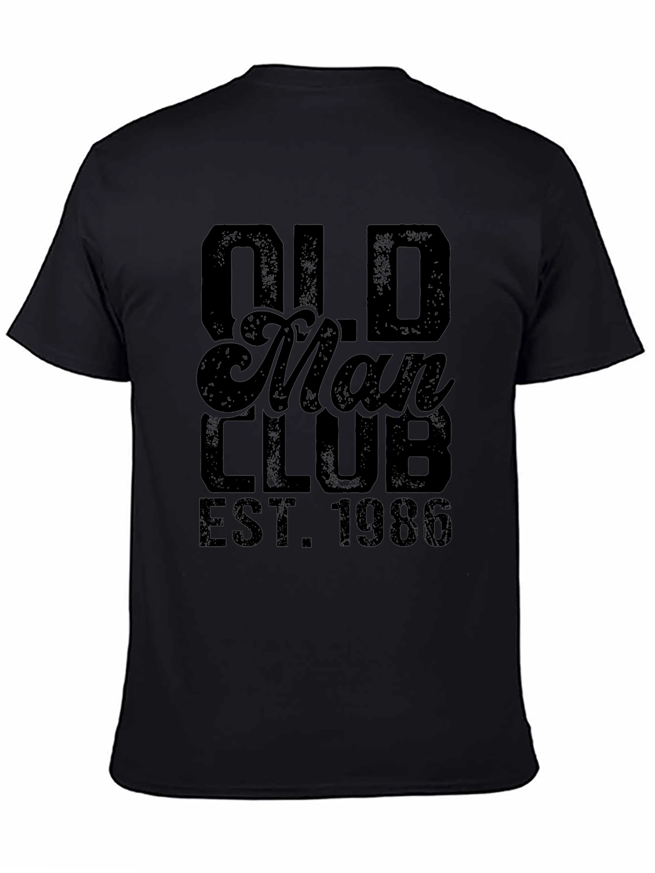 Old Man Club EST. 1986 Black Graphic T-Shirt