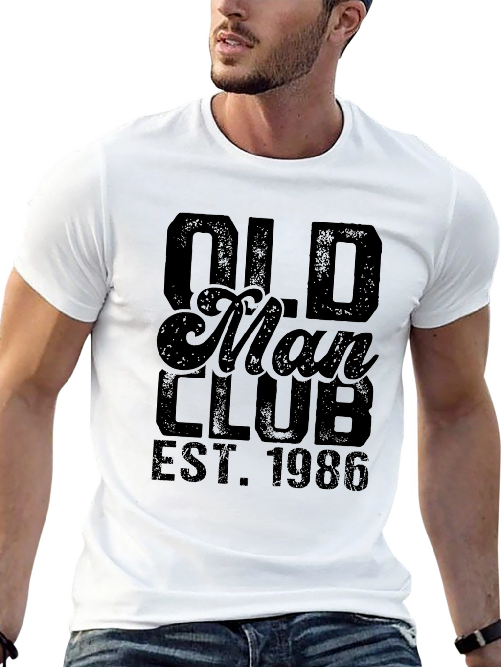 Old Man Club EST. 1986 Black Graphic T-Shirt