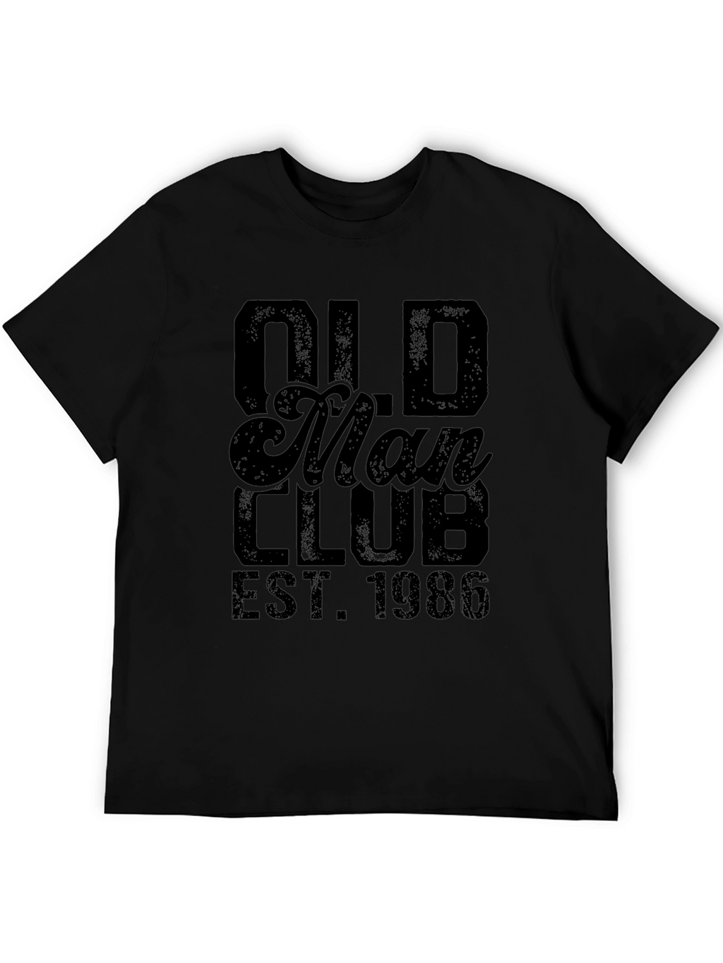 Old Man Club EST. 1986 Black Graphic T-Shirt