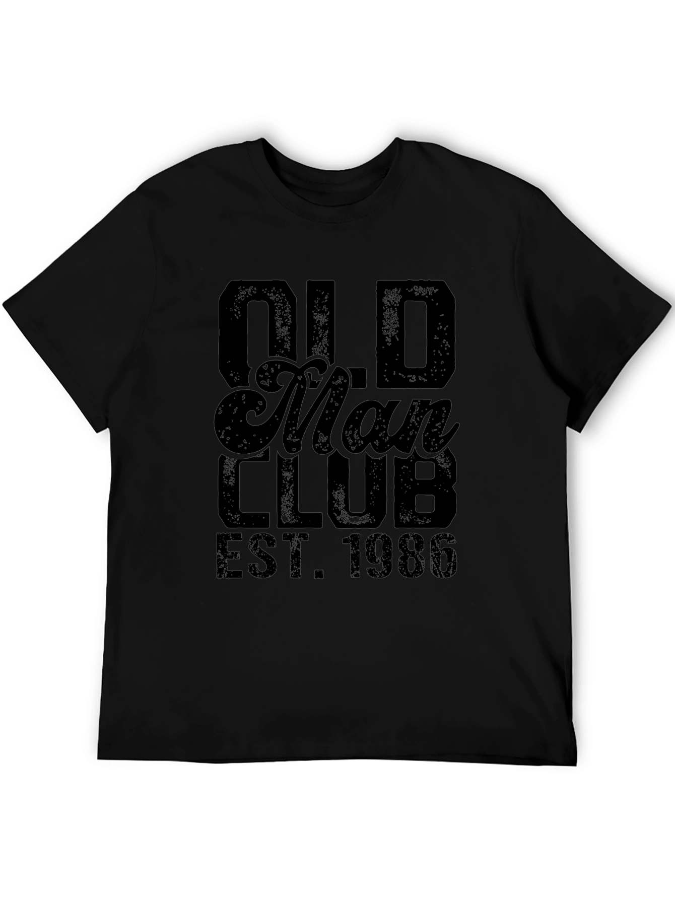Old Man Club EST. 1986 Black Graphic T-Shirt