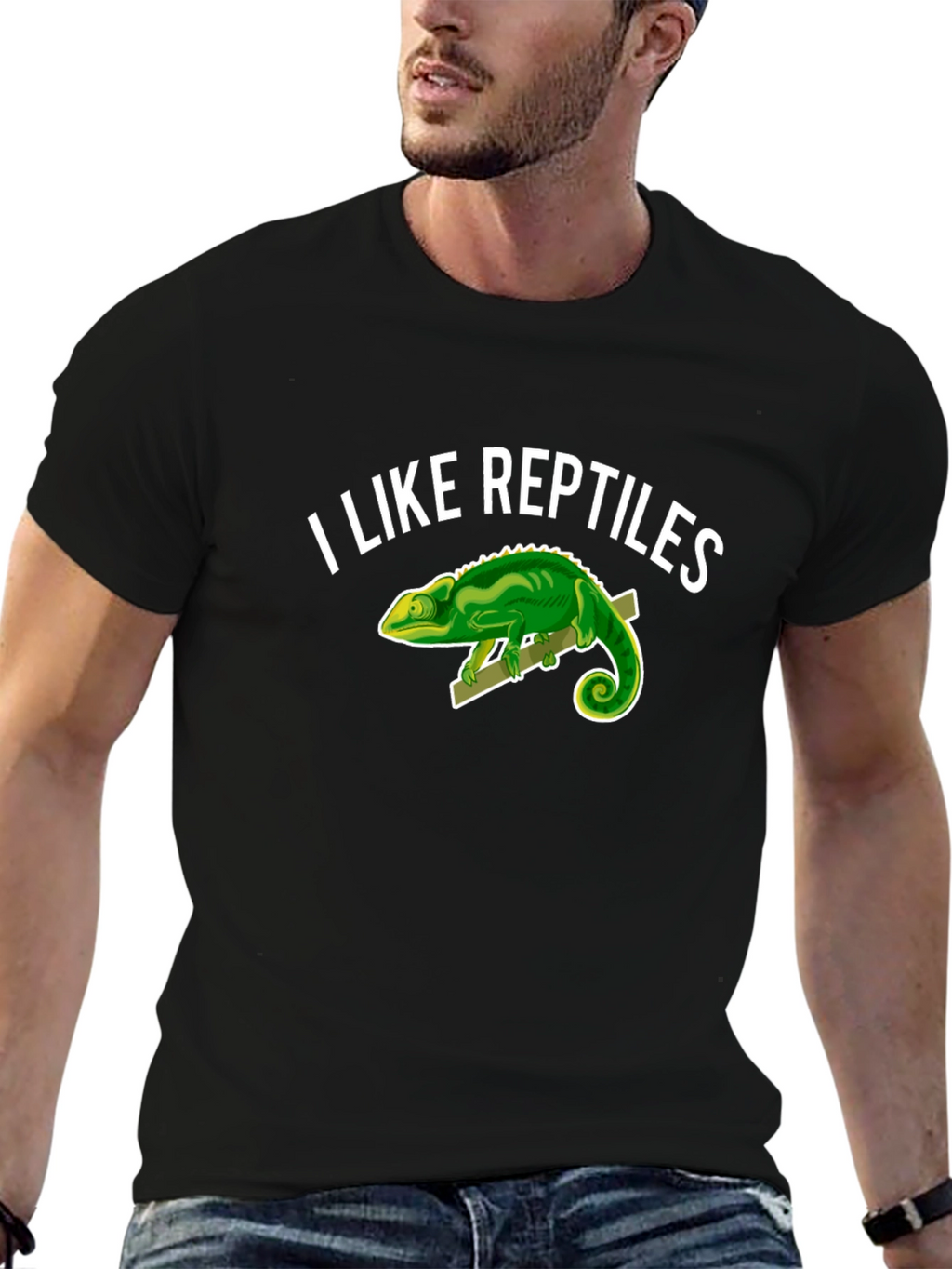 I Like Reptiles T-Shirt - Novelty Chameleon Graphic Tee