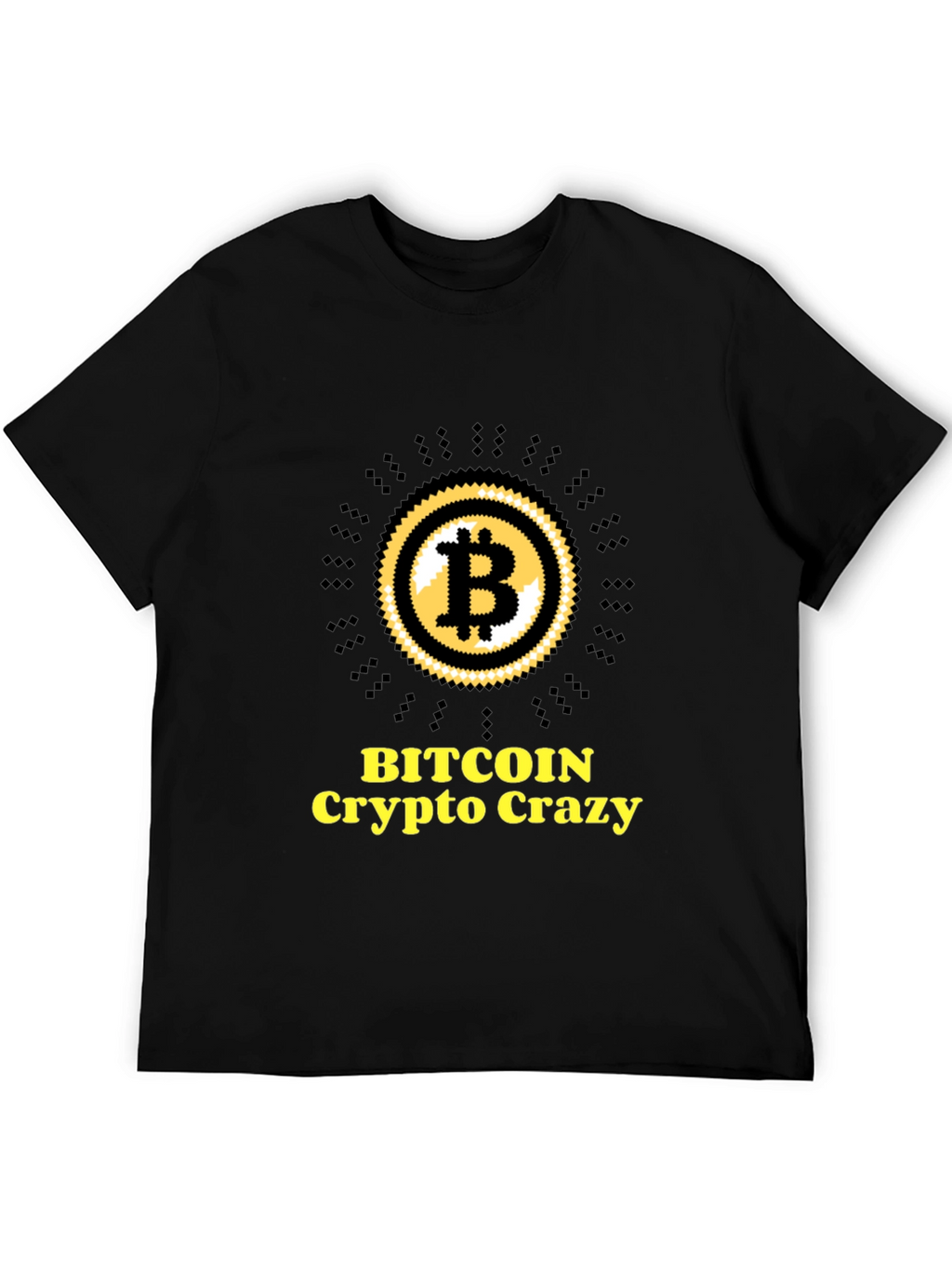 Bitcoin Crypto Crazy Black Graphic Tee