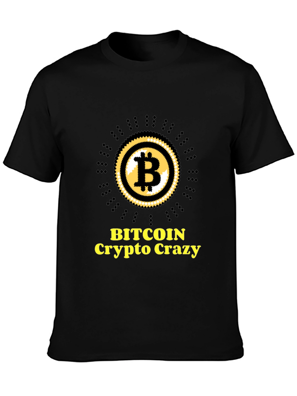 Bitcoin Crypto Crazy Black Graphic Tee