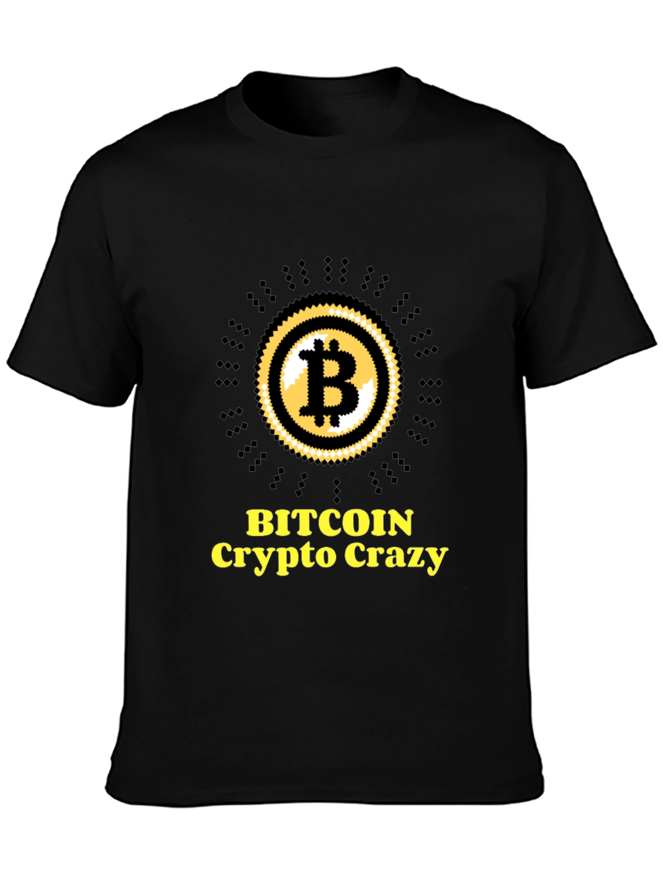 Bitcoin Crypto Crazy Black Graphic Tee