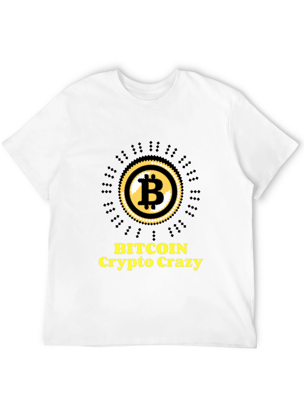 Bitcoin Crypto Crazy Black Graphic Tee