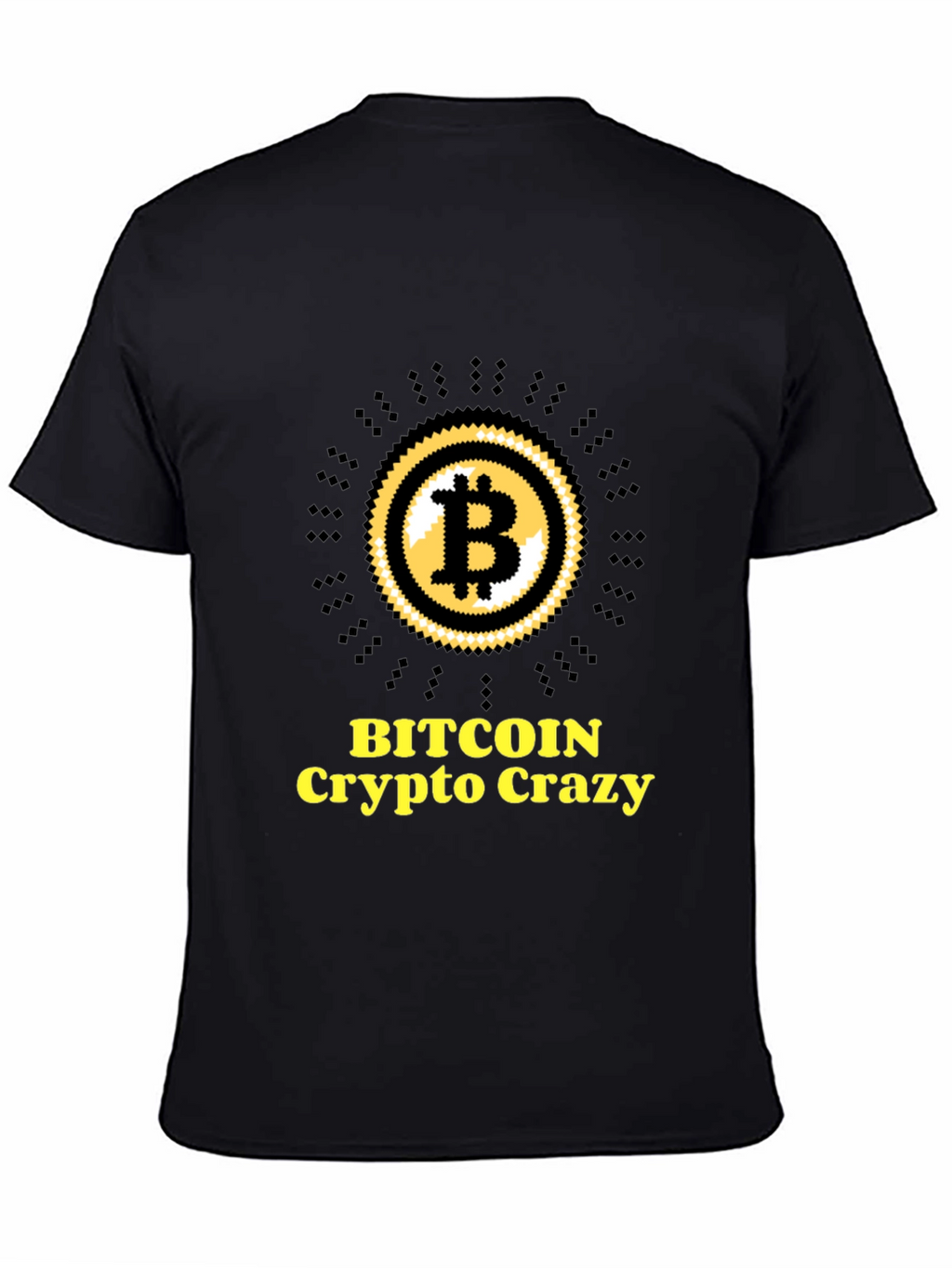 Bitcoin Crypto Crazy Black Graphic Tee