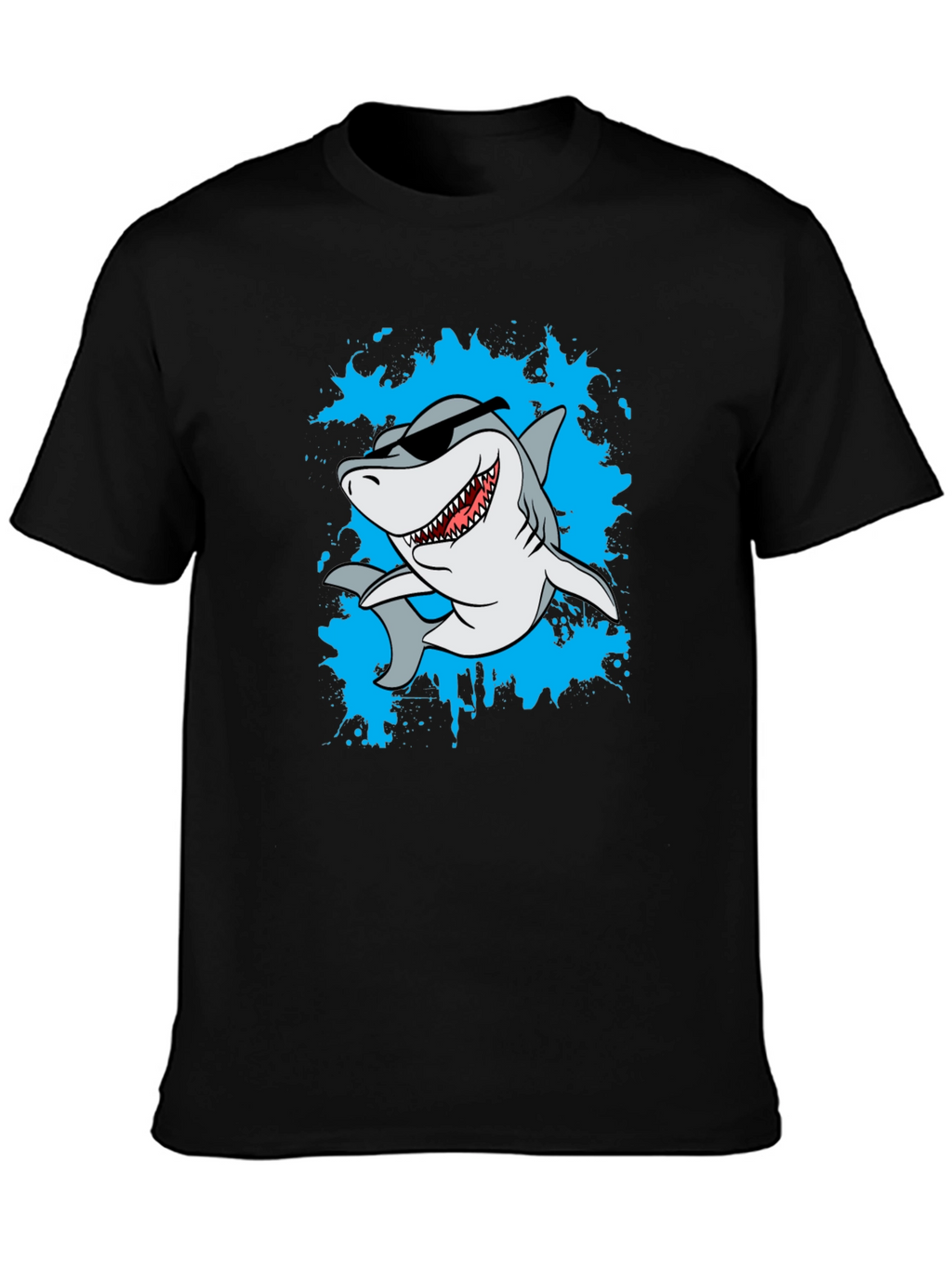 Cool Shark Graphic T-Shirt - Black