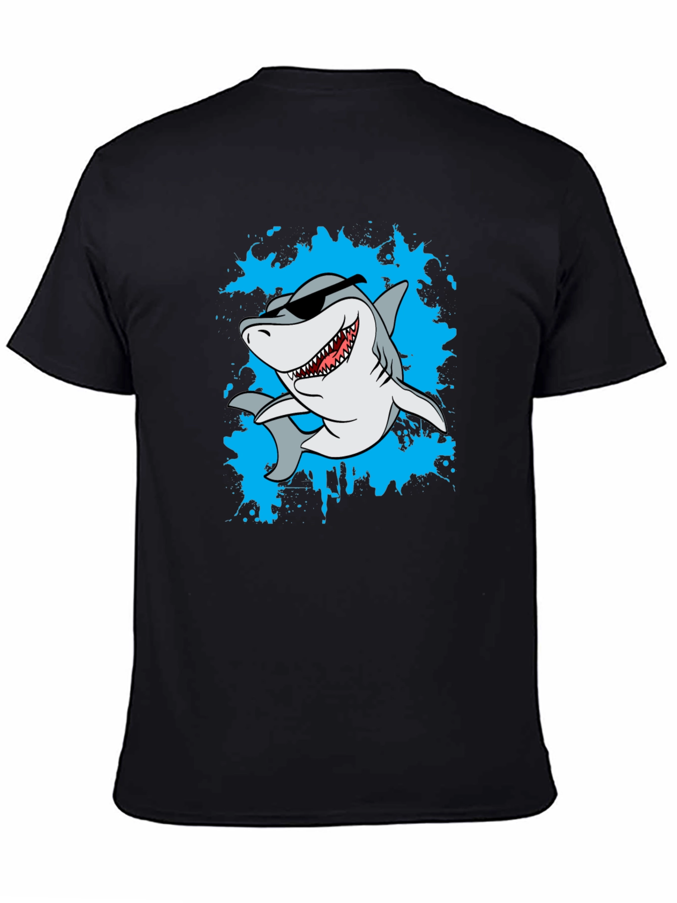 Cool Shark Graphic T-Shirt - Black