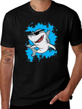 Cool Shark Graphic T-Shirt - Black