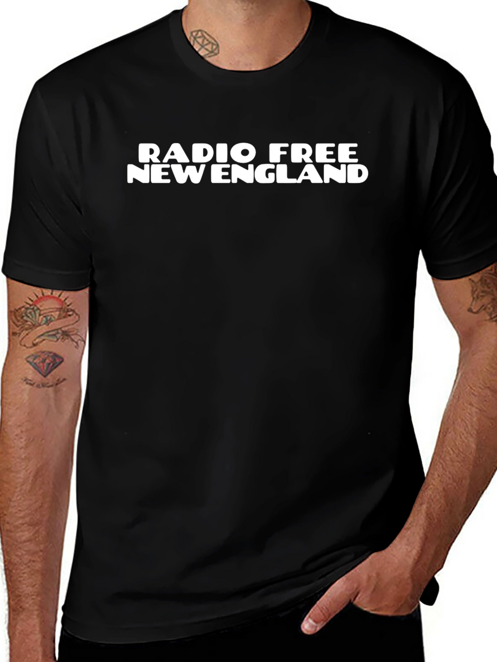 Radio Free New England Black T-Shirt
