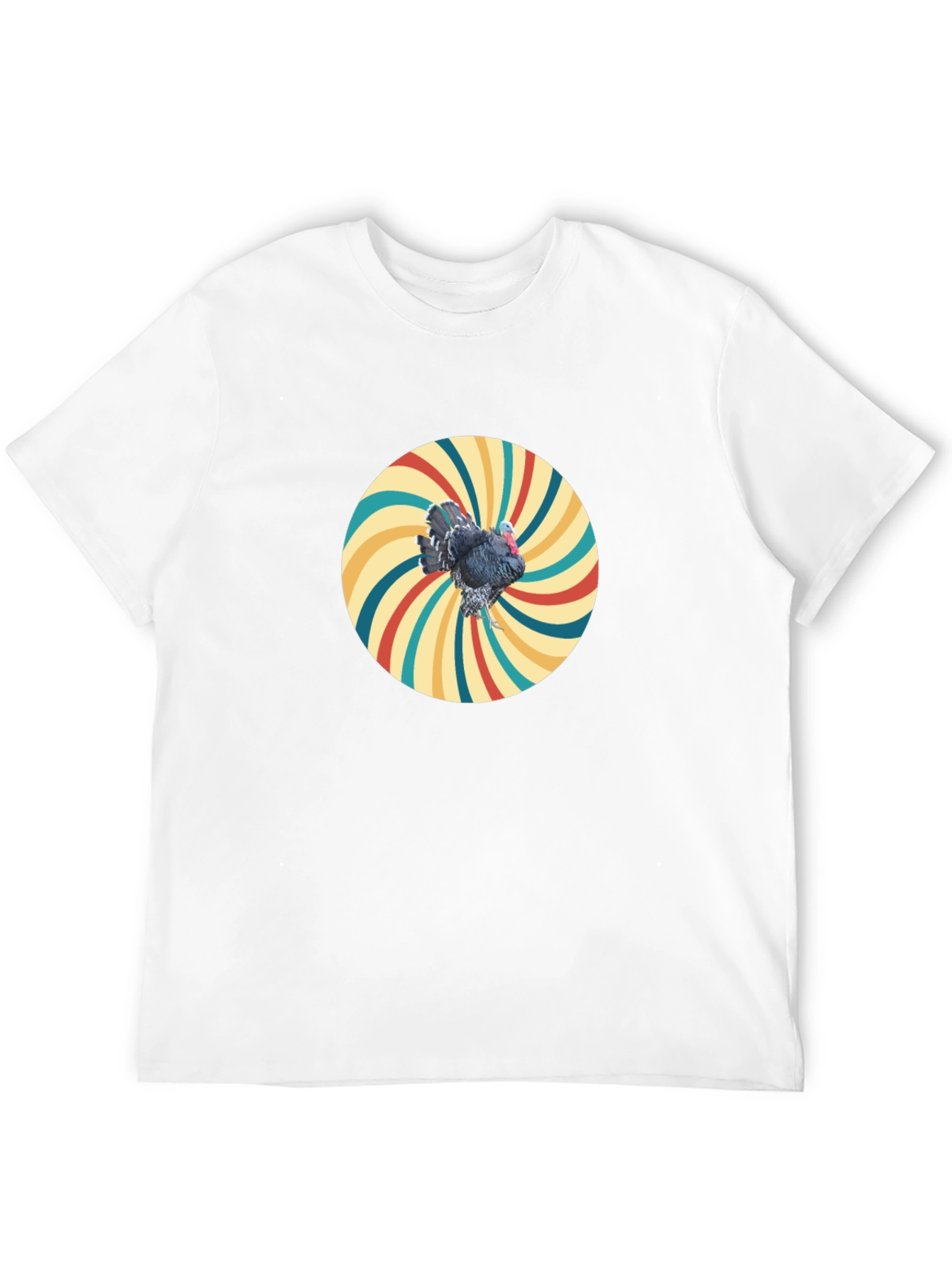 Retro Turkey Graphic Tee - Cool Bird Design