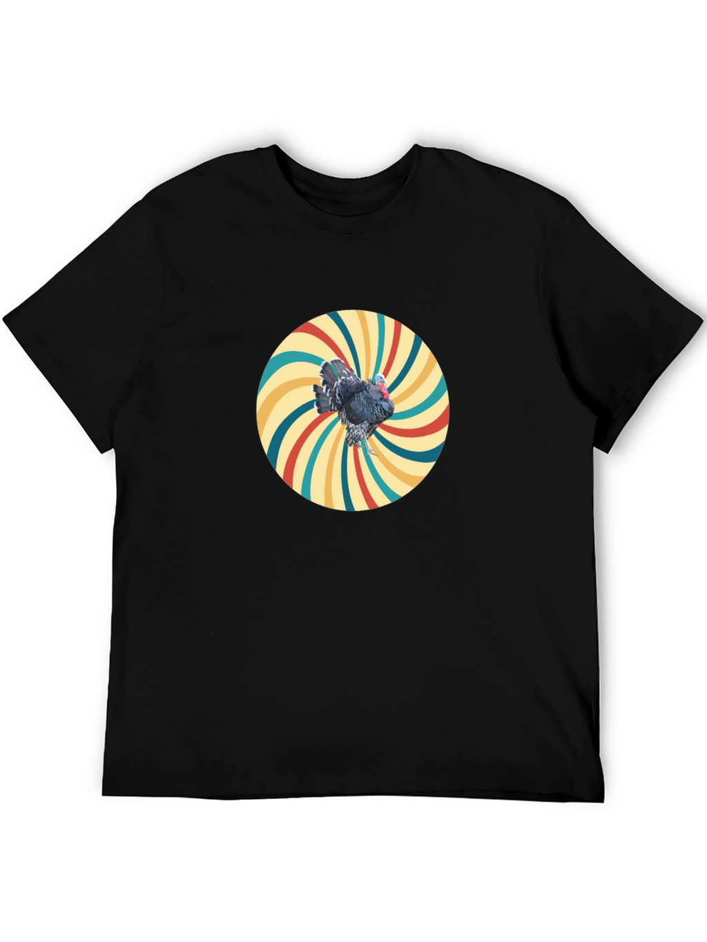 Retro Turkey Graphic Tee - Cool Bird Design