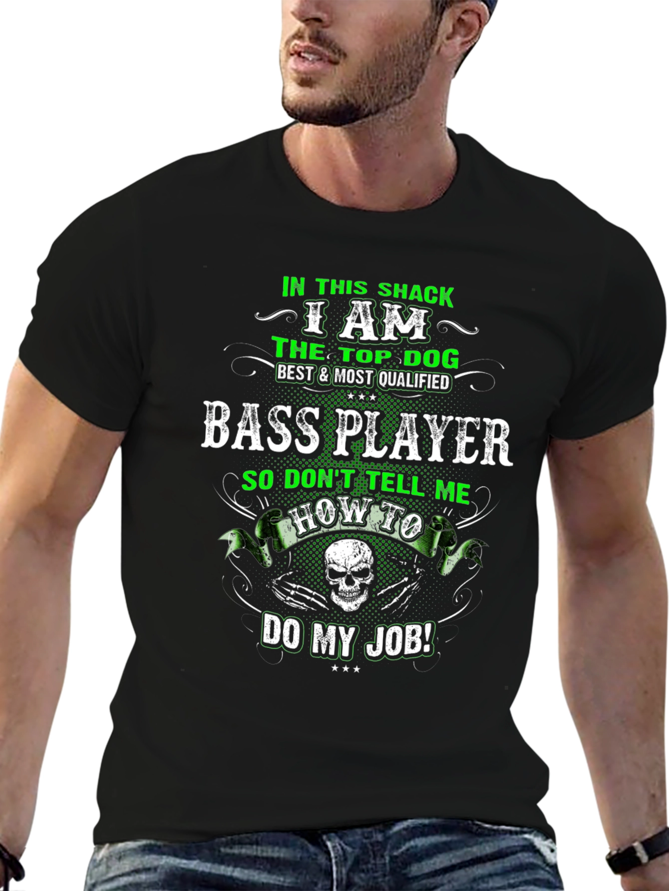 Bass Player T-Shirt - Top Dog Design