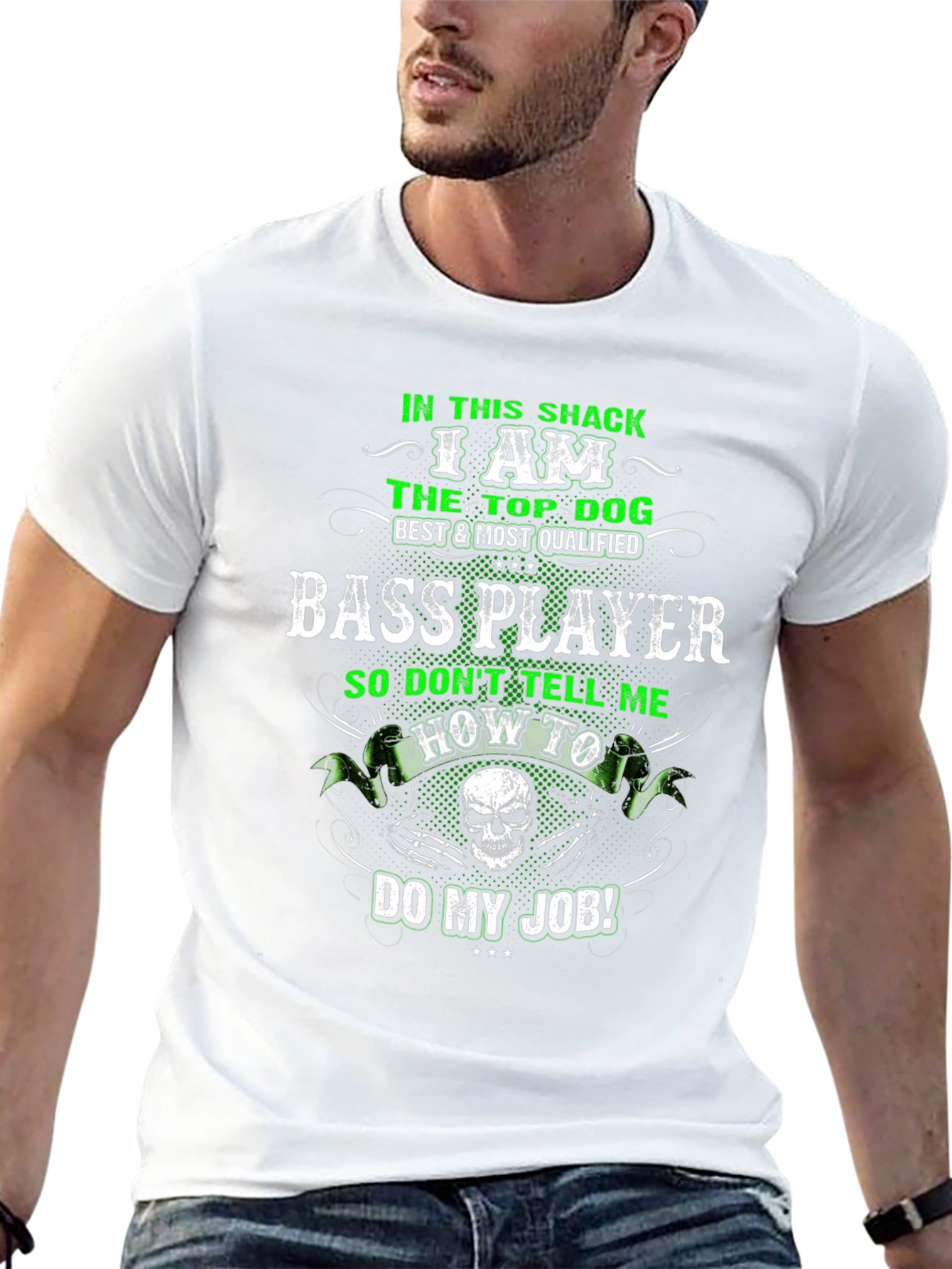 Bass Player T-Shirt - Top Dog Design