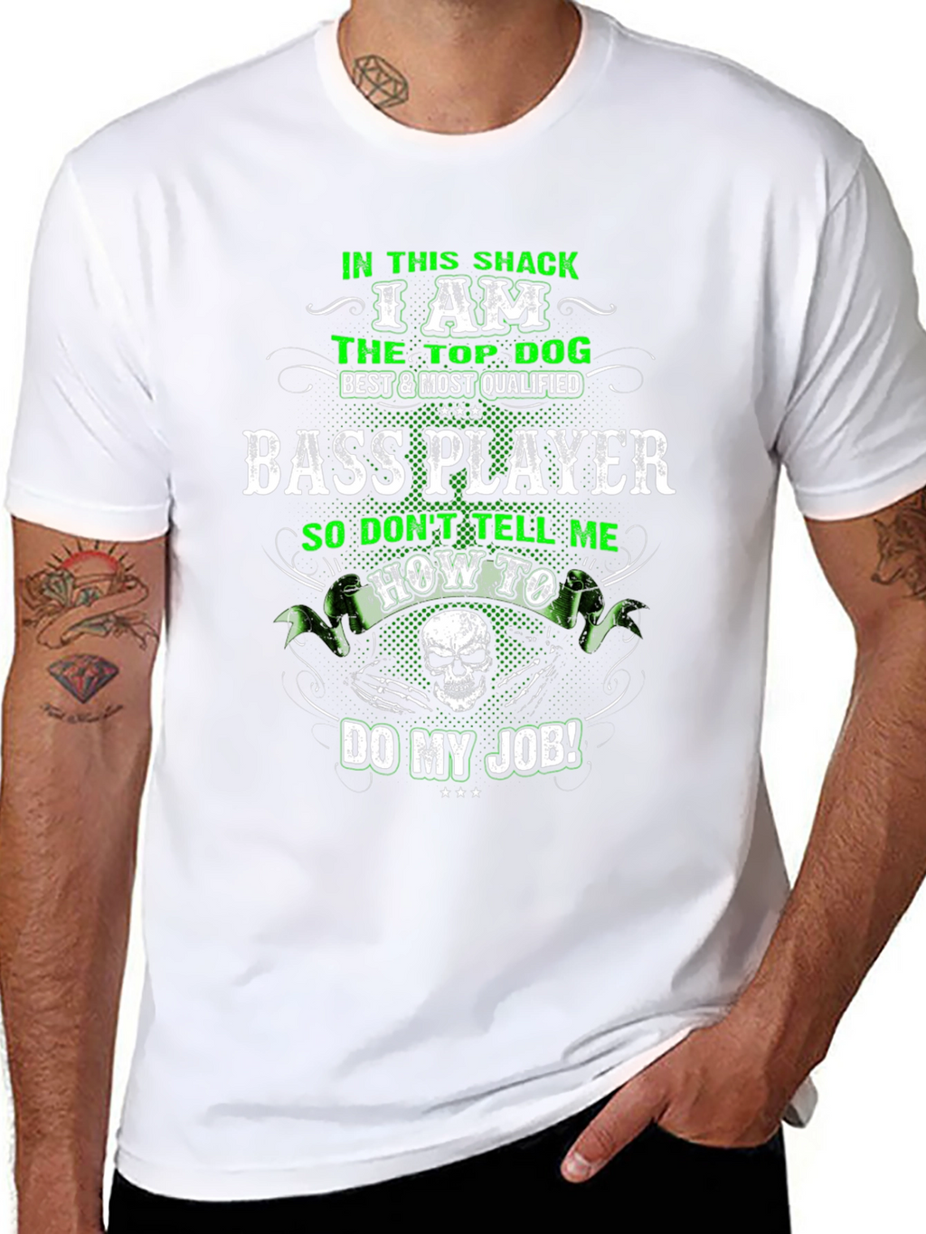 Bass Player T-Shirt - Top Dog Design