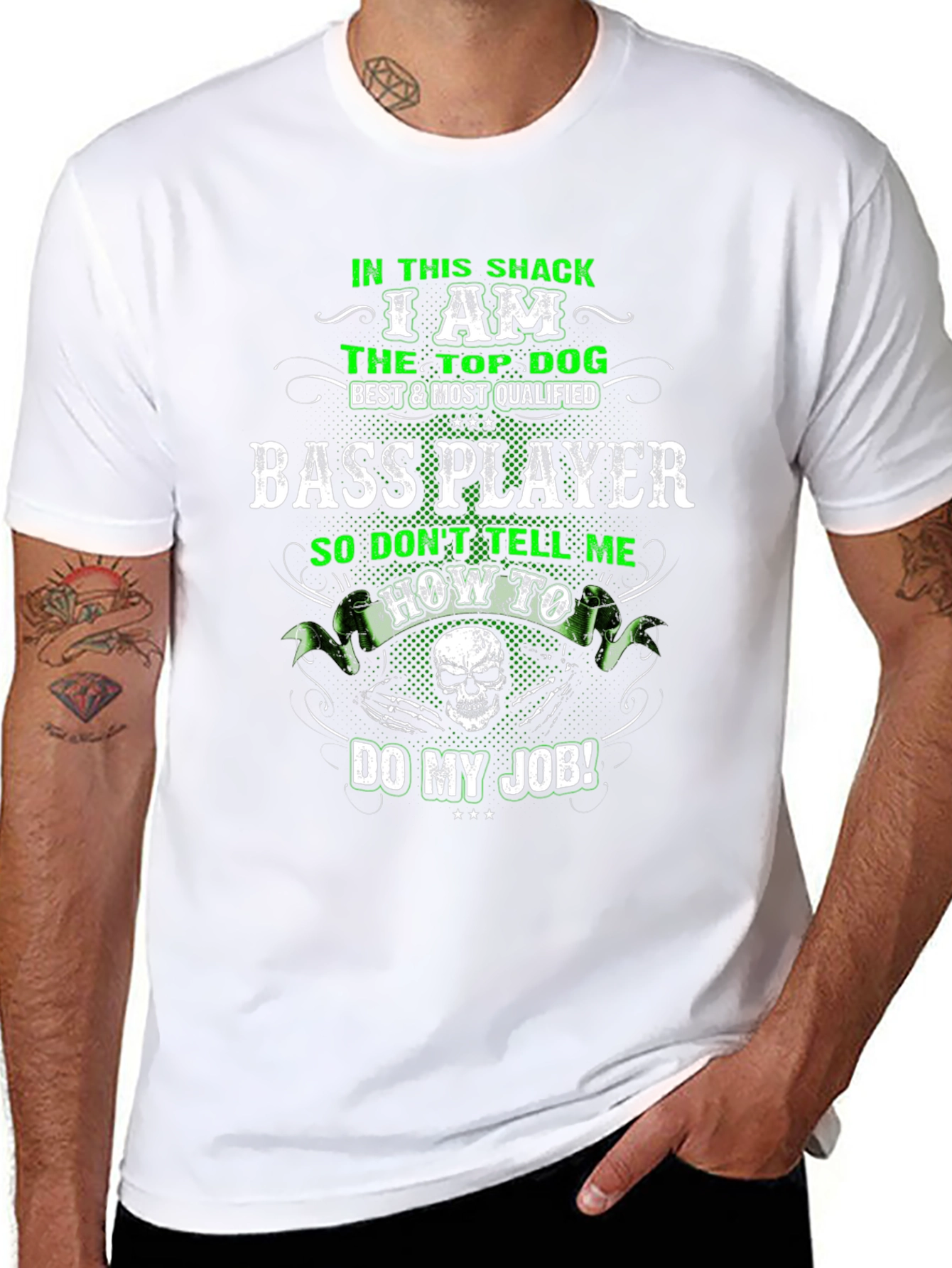 Bass Player T-Shirt - Top Dog Design