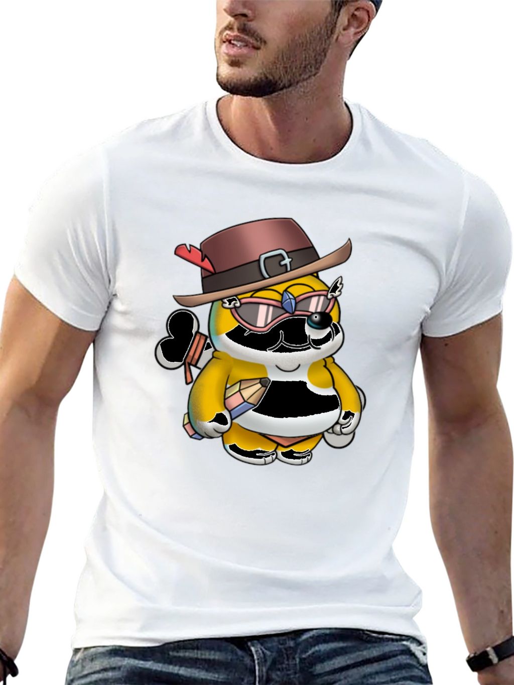 Cartoon Animal Graphic T-Shirt