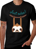 Just Relax Sloth Graphic Tee - Casual Comfort