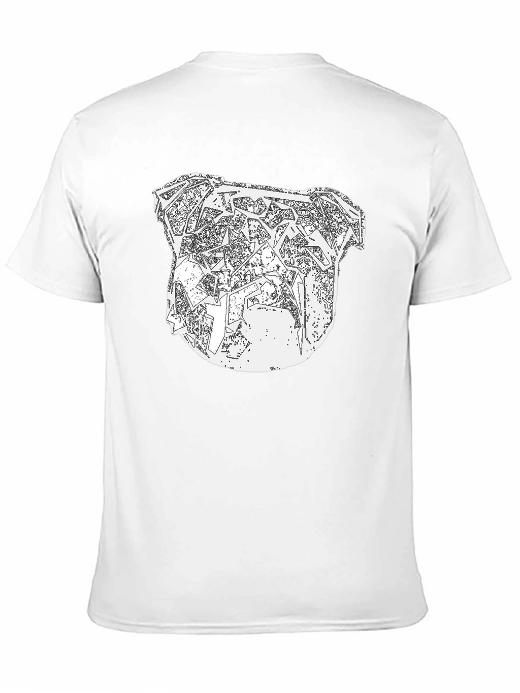 Abstract Bulldog Graphic Tee - Mens Black T-Shirt