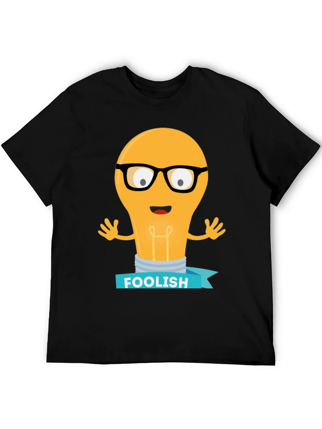 Foolish Light Bulb T-Shirt - Black Cotton Graphic Tee