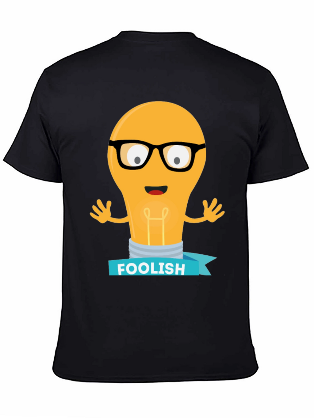 Foolish Light Bulb T-Shirt - Black Cotton Graphic Tee