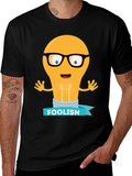 Foolish Light Bulb T-Shirt - Black Cotton Graphic Tee