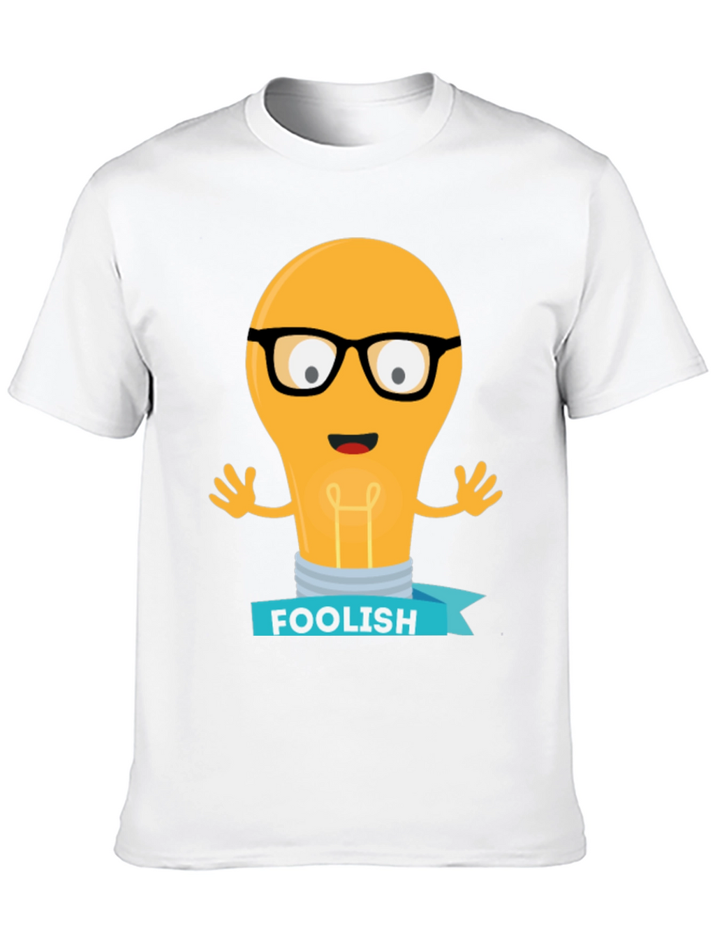 Foolish Light Bulb T-Shirt - Black Cotton Graphic Tee